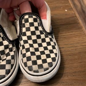Checkerboard boys vans
